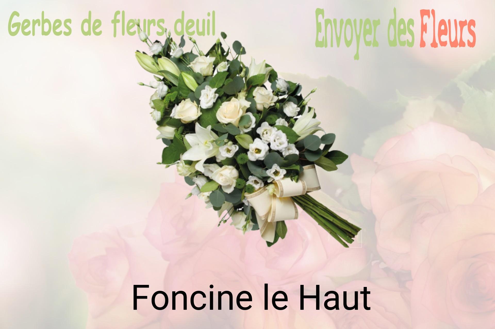 Gerbe de fleurs de deuil livrée à Foncine-le-Haut